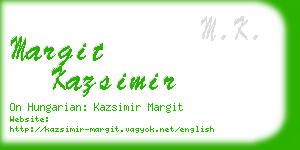 margit kazsimir business card